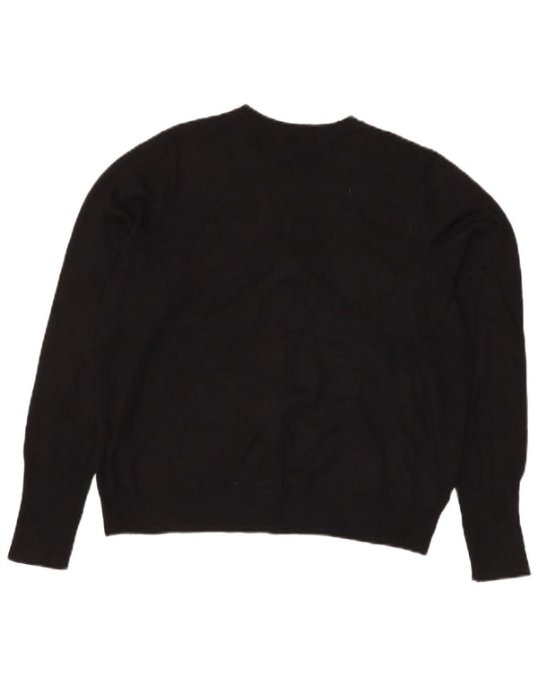 MARKS & SPENCER Pulover cardigan crop pentru femei UK 16 mare, viscoză neagră