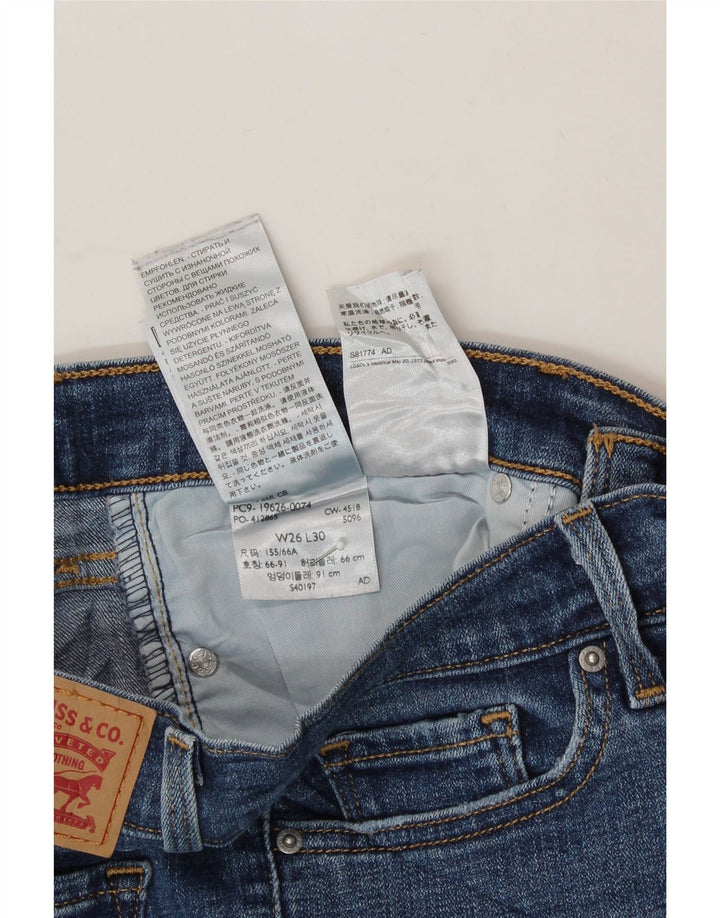 LEVI'S Womens Skinny Jeans W26 L30 Blue Cotton Vintage Levi's and Second-Hand Levi's from Messina Hembry 