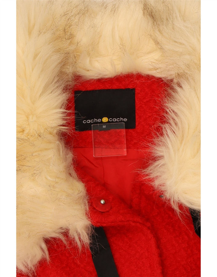 CACHE Girls Overcoat 13-14 Years Medium Red Polyester