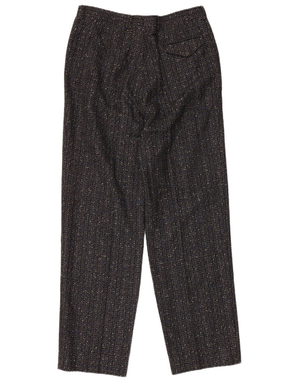 Pantaloni de costum vintage pentru bărbați IT 50 Large W32 L31 Lână cu pete gri