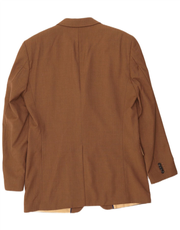 Jachetă pentru bărbați TOMMY HILFIGER Blazer cu 3 nasturi UK 38 Lână maro medie