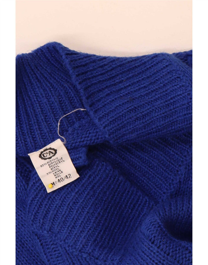 Pulover cu decolteu în V pentru femei C & A EU 40/42 albastru mediu acrilic