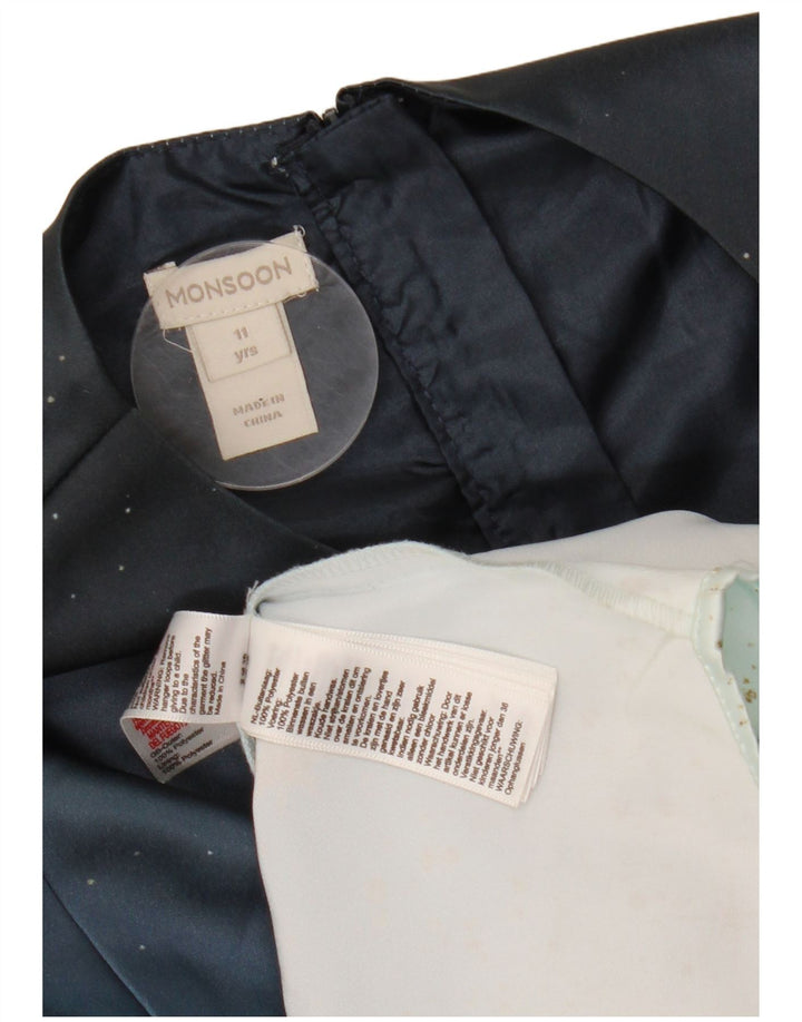 MONSOON Rochie Tutu Fete 10-11 Ani Poliester Patat Albastru