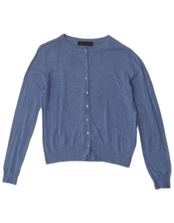 Pulover pentru femei Marks & Spencer Crop Cardigan UK 10 Small Blue Viscose