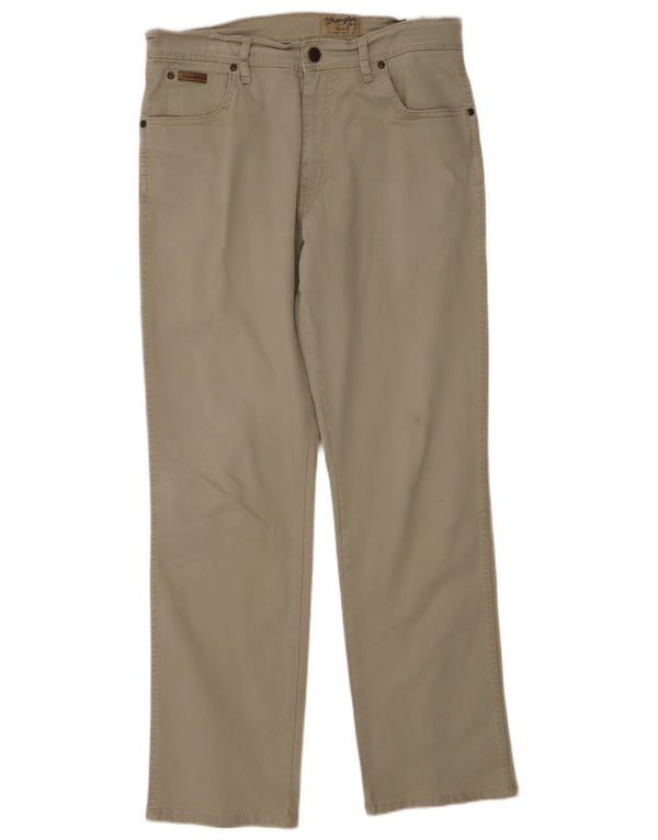Pantaloni casual drepti Wrangler pentru bărbați Texas Stretch W32 L30 bumbac bej