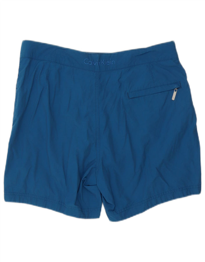 Pantaloni scurți de înot Calvin Klein pentru bărbați, bumbac albastru mediu