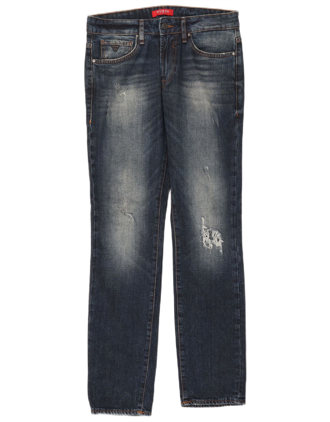 Blugi slim pentru femei Guess Distressed W30 L32 Bumbac albastru