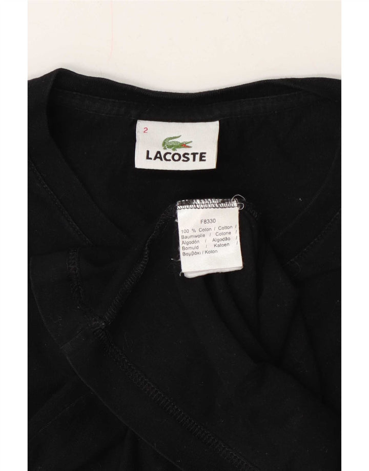 Top pentru bărbați Lacoste cu mânecă lungă Mărimea 2 XS bumbac negru