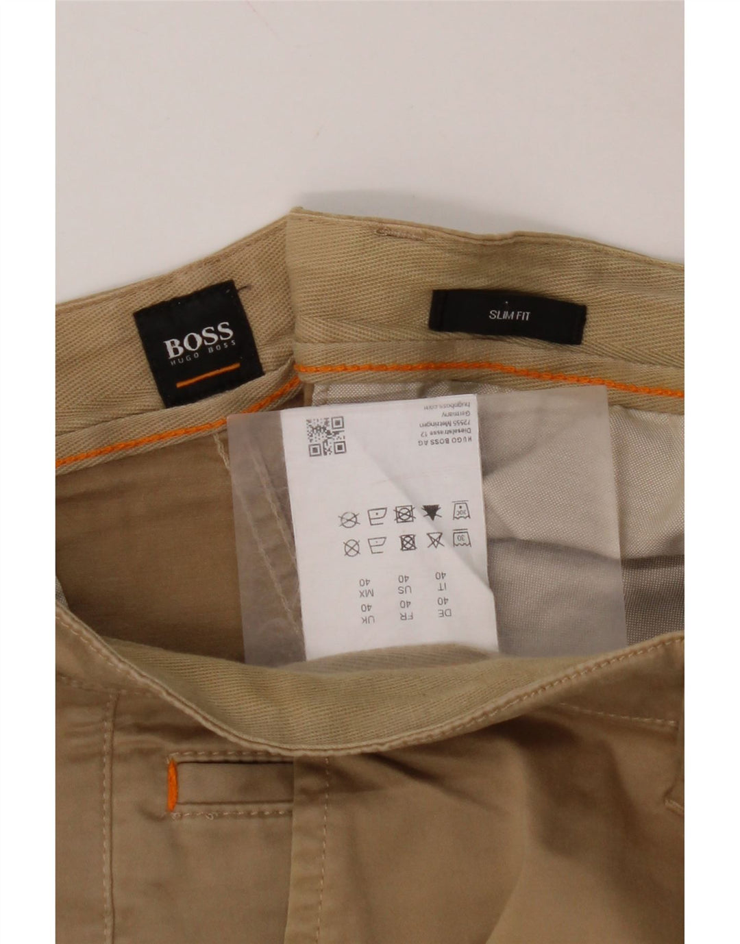 Pantaloni scurți chino slim fit pentru bărbați HUGO BOSS W40 XL bumbac bej