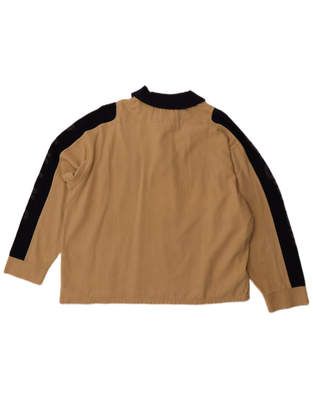 MURPHY & NYE Tricou polo grafic rugby pentru bărbați, maro mediu, bloc de culoare