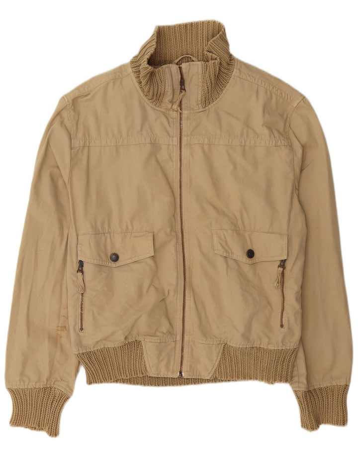 Bomber pentru bărbați Zara UK 42 XL, bumbac, bej