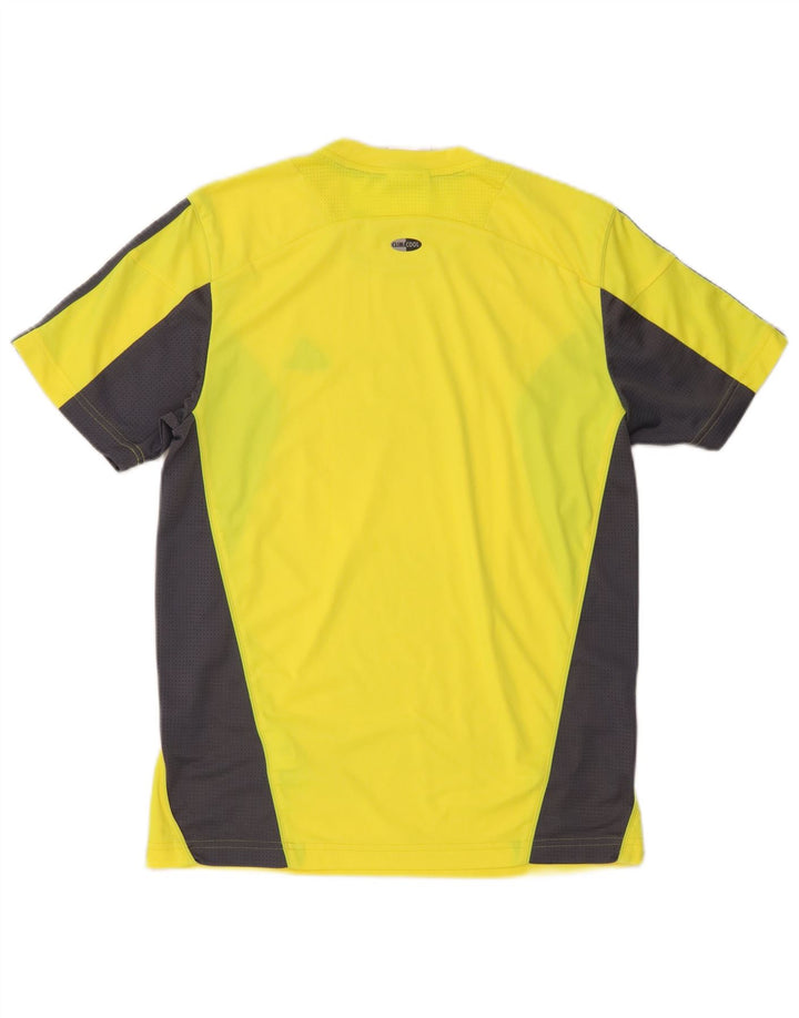 Tricou Adidas Clima 365 pentru bărbați Top mic galben din poliester color bloc