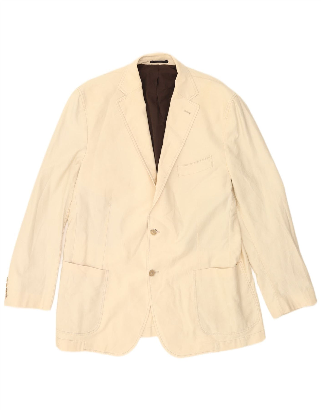 Massimo Dutti Jachetă pentru bărbați cu 2 nasturi EU 56 XL bumbac bej