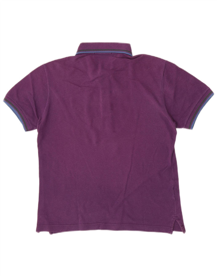 Cămașă polo Fred Perry pentru bărbați, bumbac cu dungi mov