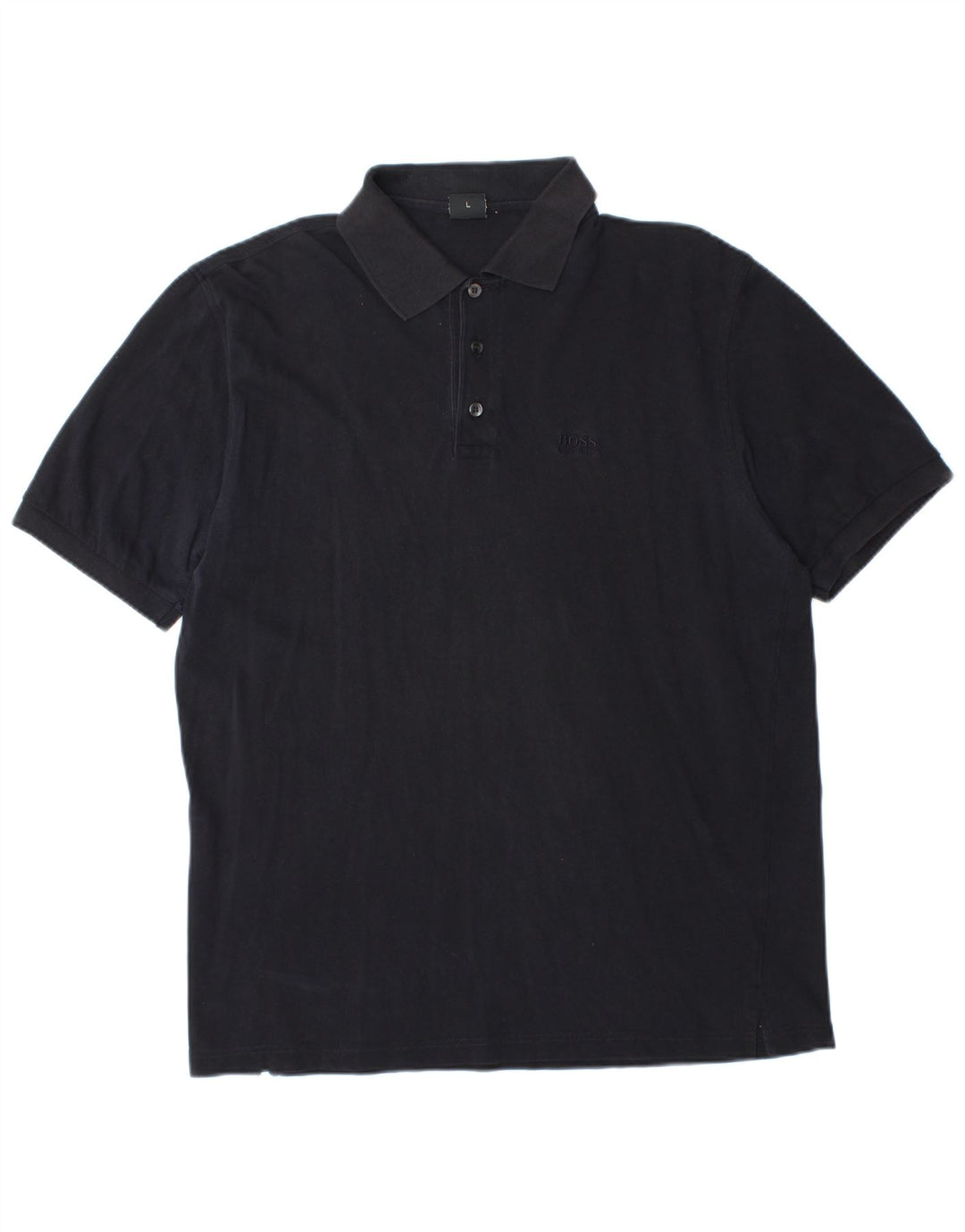 Cămașă polo pentru bărbați Hugo Boss, mare din bumbac bleumarin