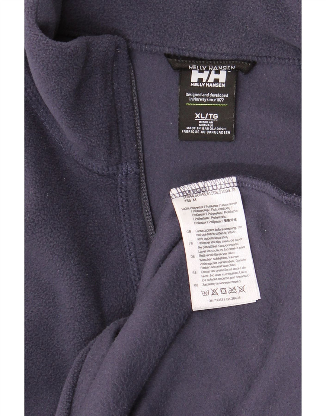 HELLY HANSEN Pulover pentru bărbați, cu fermoar și gât, din lână, XL, poliester bleumarin