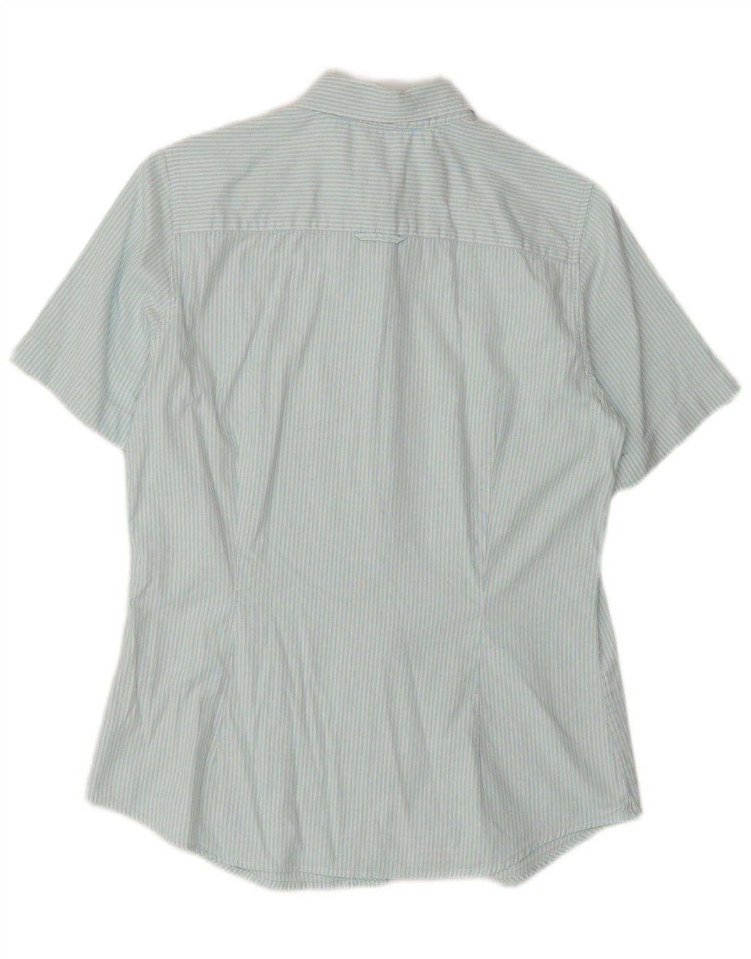 Cămașă cu mânecă scurtă pentru femei GANT UK 12, bumbac cu dungi albastre medii