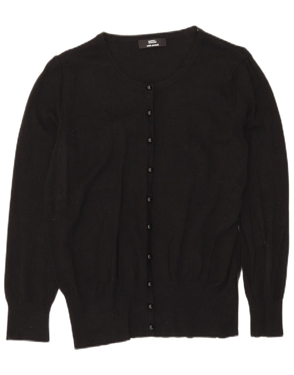Pulover cardigan pentru femei Marks & Spencer UK 16 mare, negru, viscoză