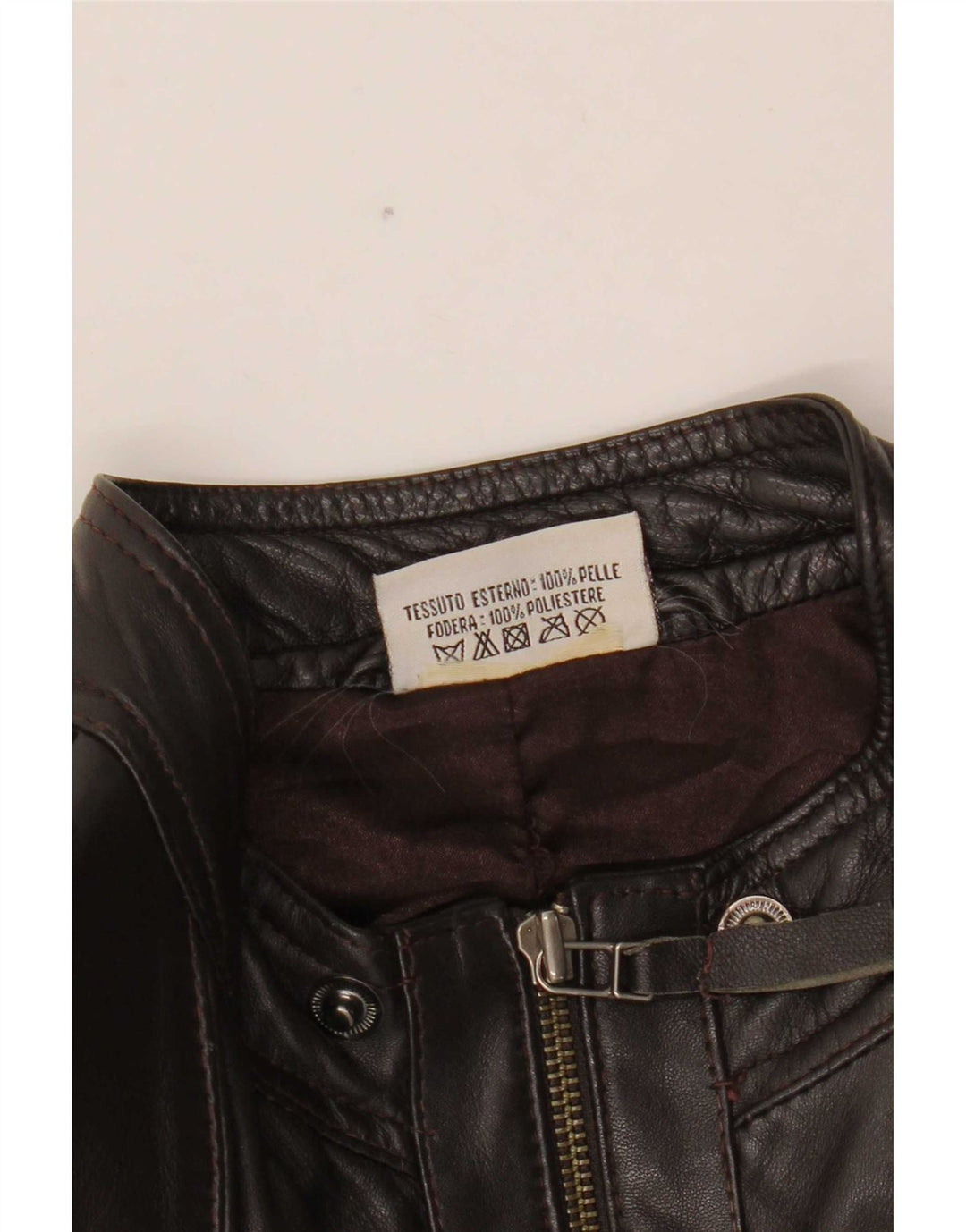 In Extenso jachetă de piele bomber pentru femei UK 18 XL maro