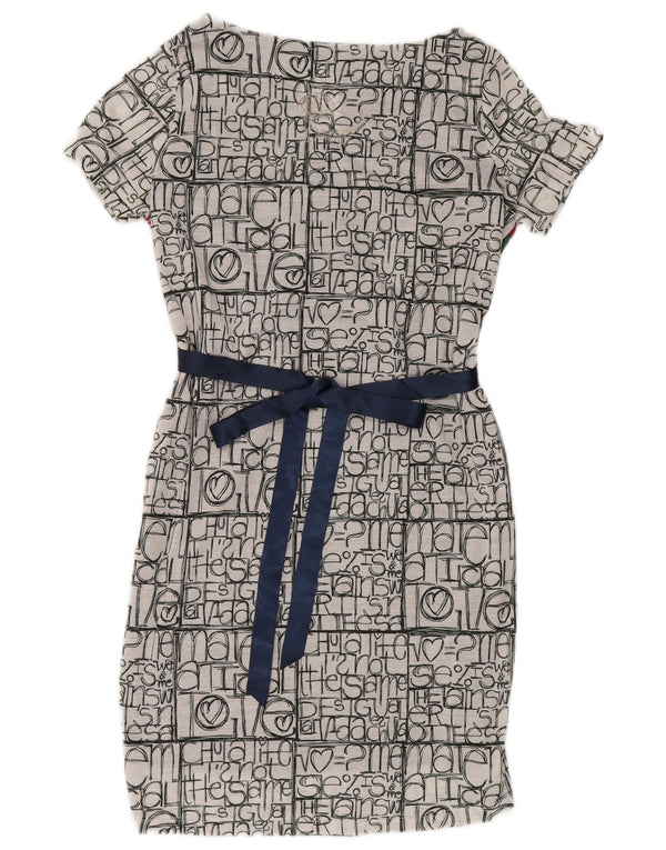 Desigual Womens Graphic Basic Dress UK 14 Large Multicoloured Polyester