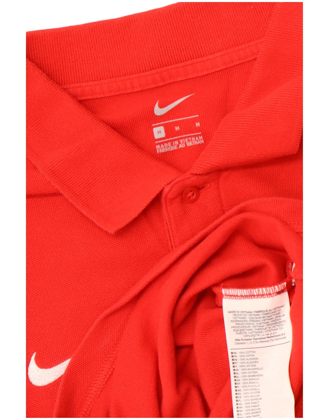 Tricou polo NIKE pentru bărbați, bumbac roșu mediu