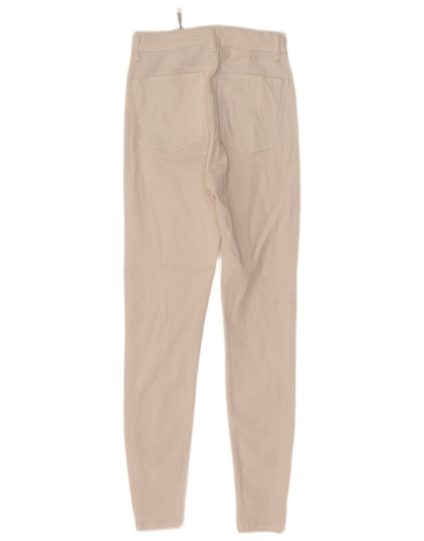 Blugi skinny de damă ZARA EU 36 XS W26 L27 Bumbac alb