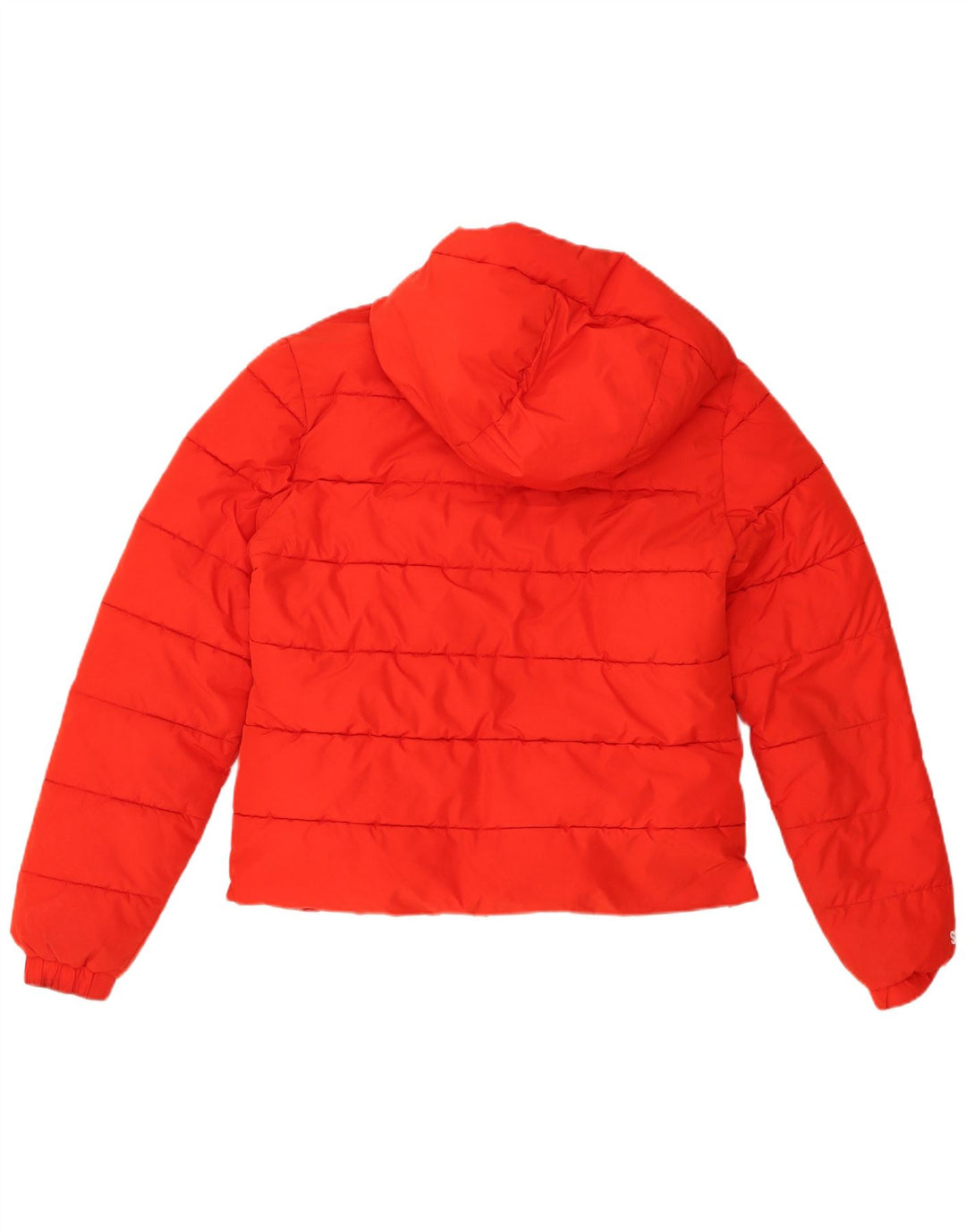 Jachetă căptușită cu glugă Superdry pentru femei UK 12 Poliester roșu mediu
