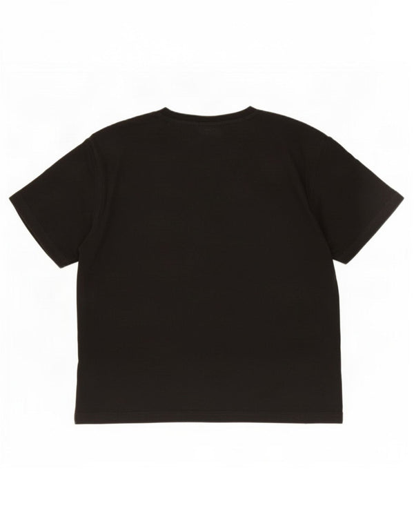 Tricou cu grafică Fila pentru femei Top UK 10 Small Black Colorblock Bumbac