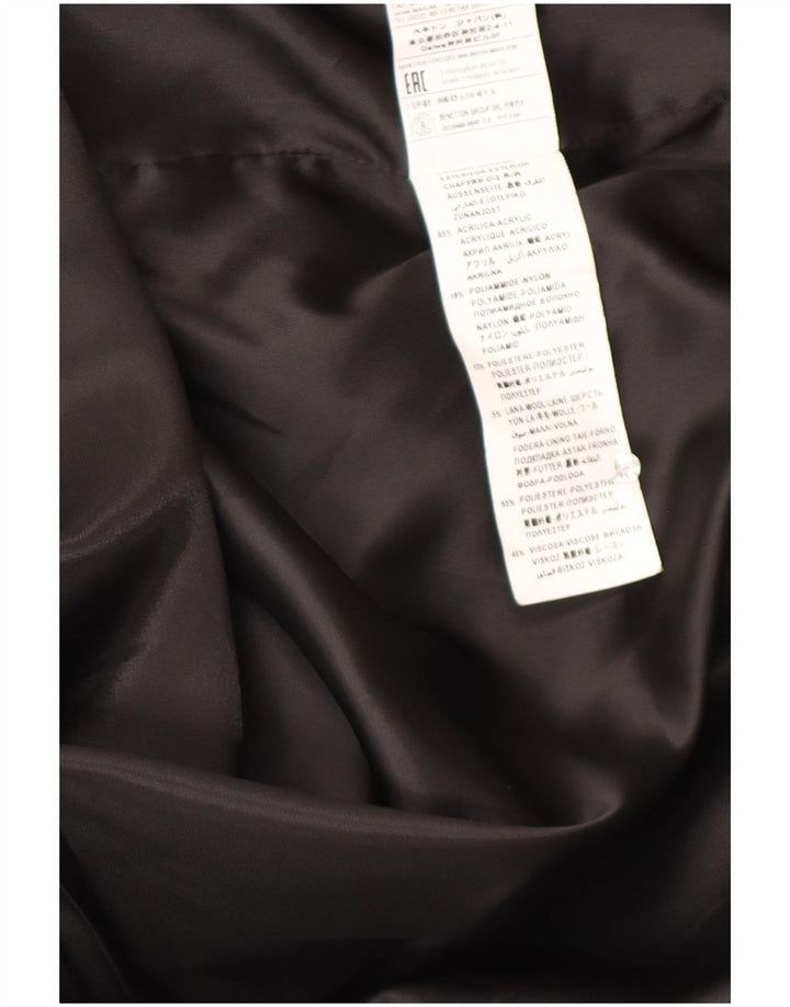 Pardesiu supradimensionat pentru femei Benetton UK 10 Small Black Houndstooth Acrylic