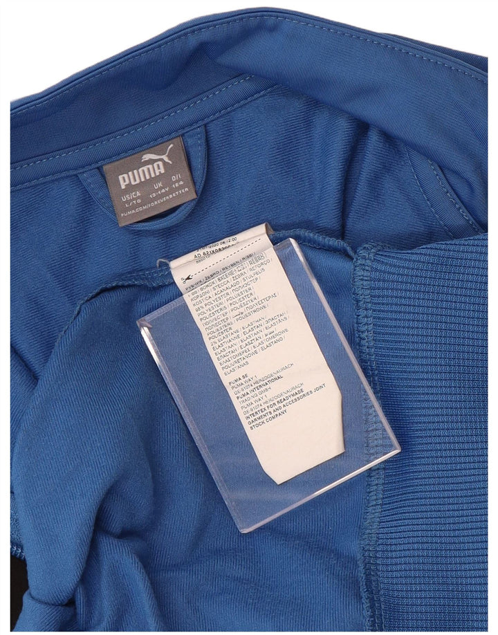 Jachetă de trening Puma pentru băieți 13-14 ani, albastru, poliester color bloc