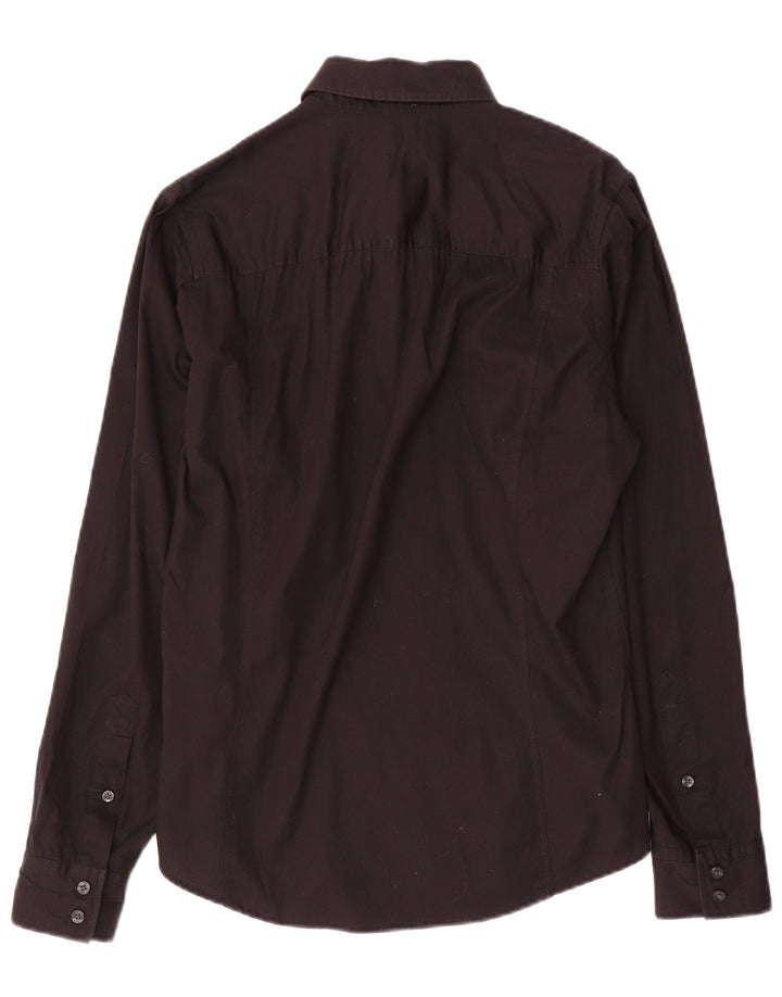 Cămașă pentru bărbați Calvin Klein Jeans, bumbac mediu negru