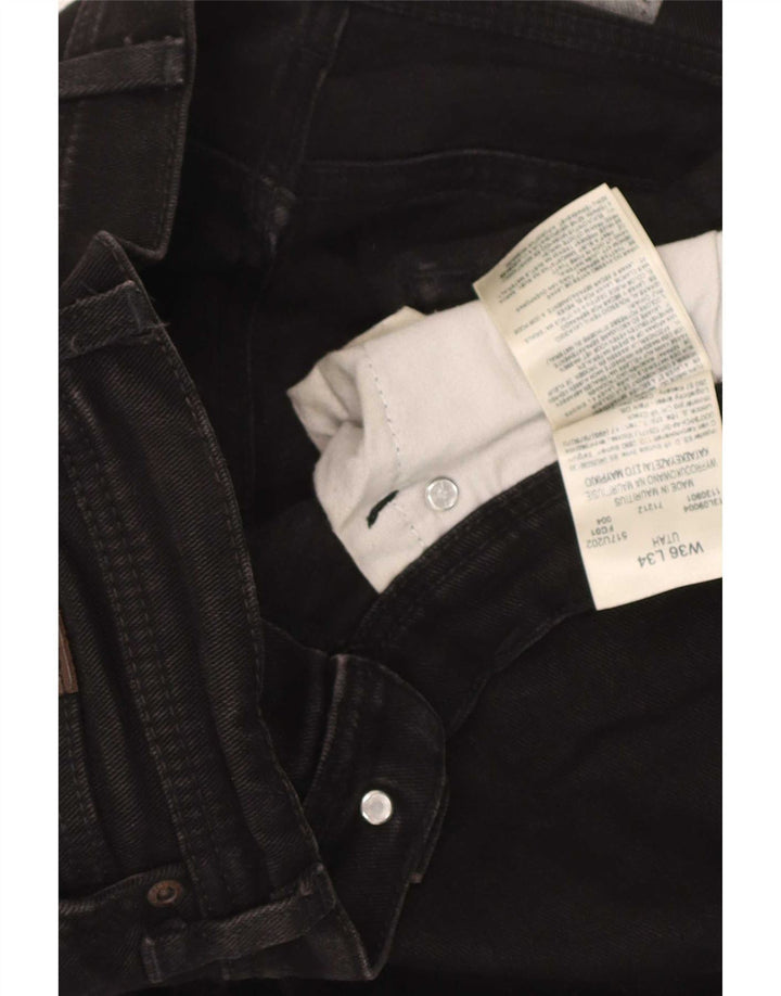Blugi drepte pentru bărbați Wrangler Utah W36 L34 bumbac negru