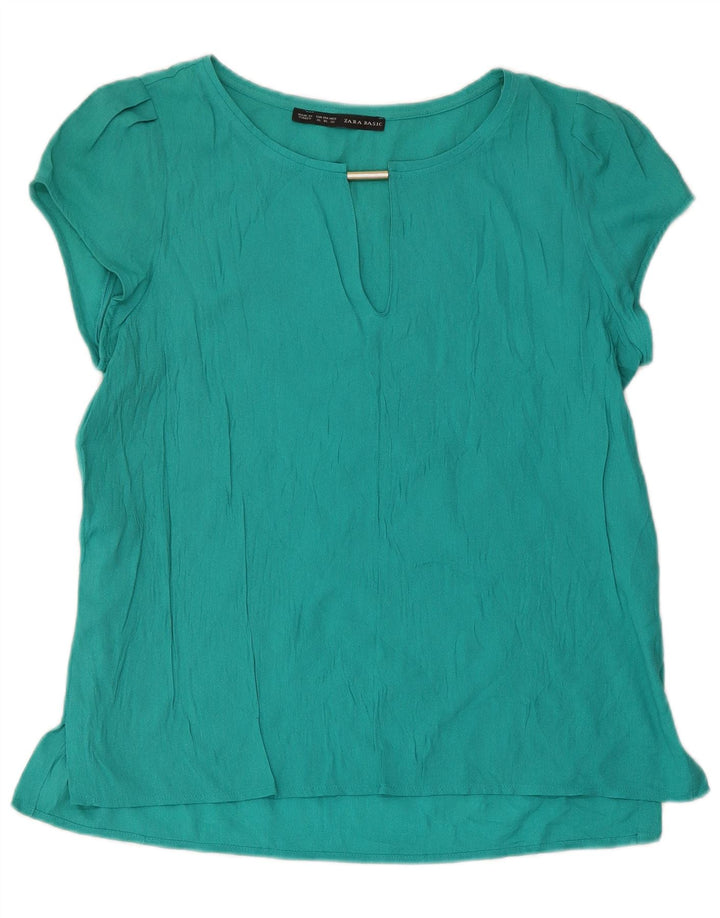 Bluză pentru femei Zara UK 18 XL Turcoaz