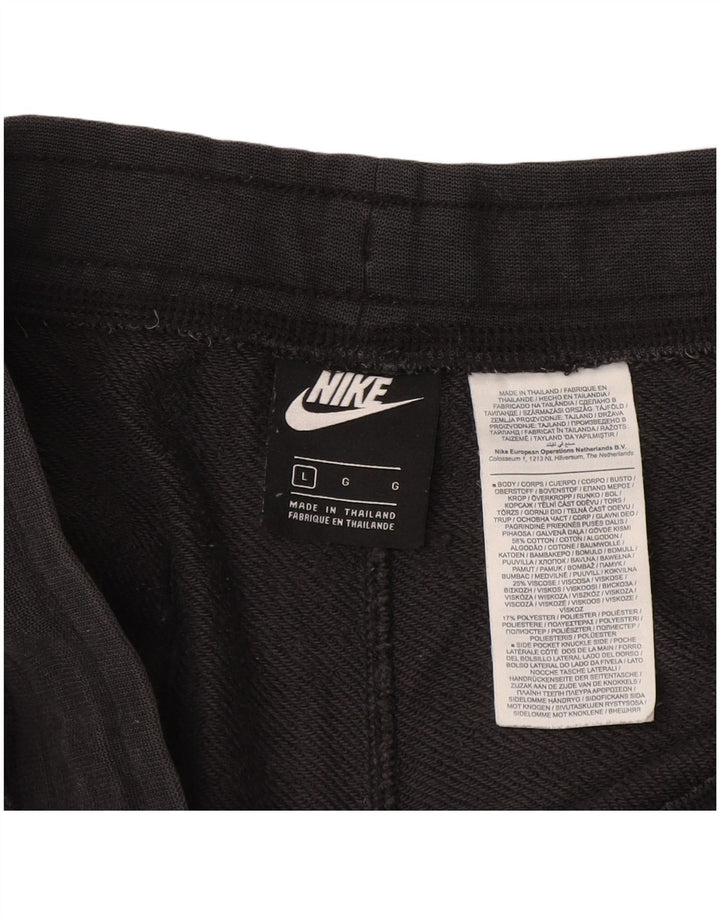 Pantaloni scurți sport grafic Nike pentru bărbați, mari, negru, bumbac