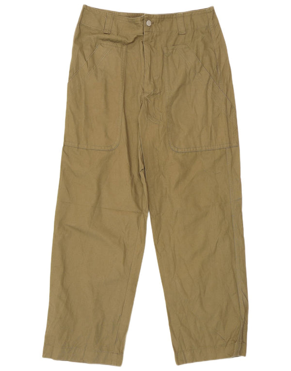 Pantaloni casual drepti pentru bărbați Zara EU 40 Medium W31 L30 Kaki Bumbac