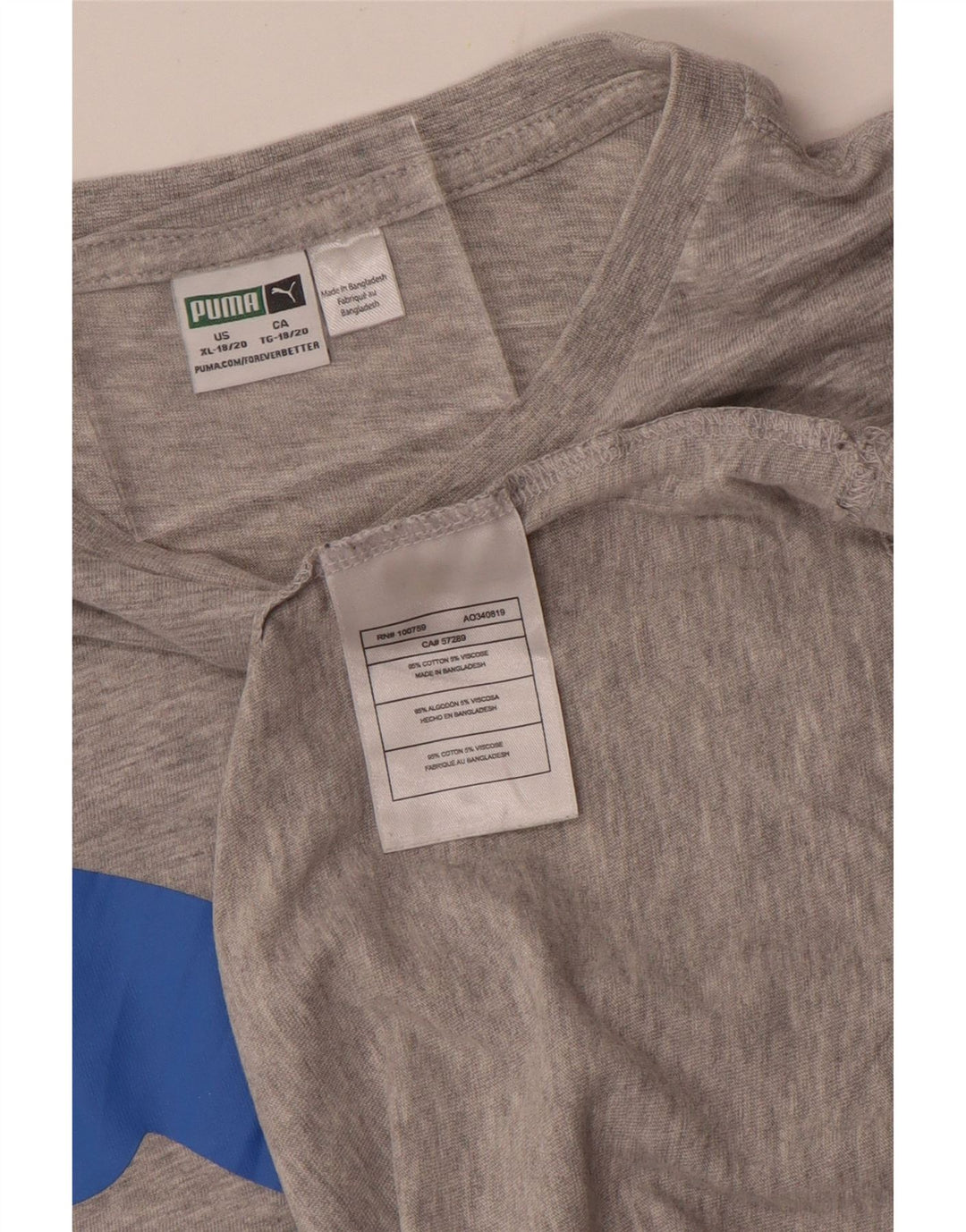 Tricou grafic Puma pentru băieți Top 15-16 ani XL, gri pete