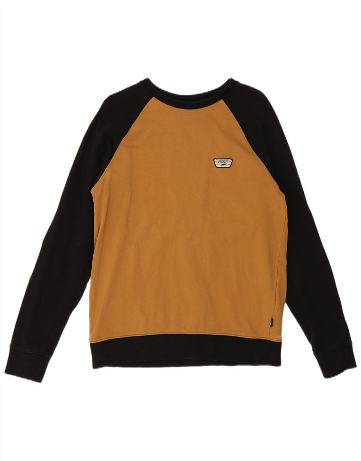 Pulover Vans pentru bărbați, maro mediu, bumbac color bloc