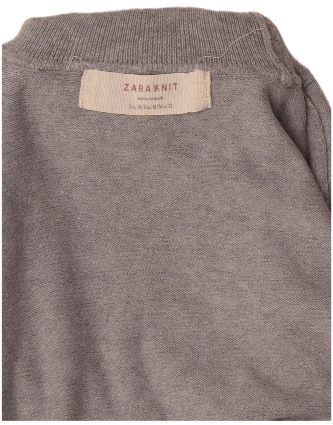 Pulover pentru femei cu gât rulat Zara UK 12 Gri mediu