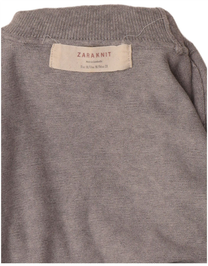 Pulover pentru femei cu gât rulat Zara UK 12 Gri mediu