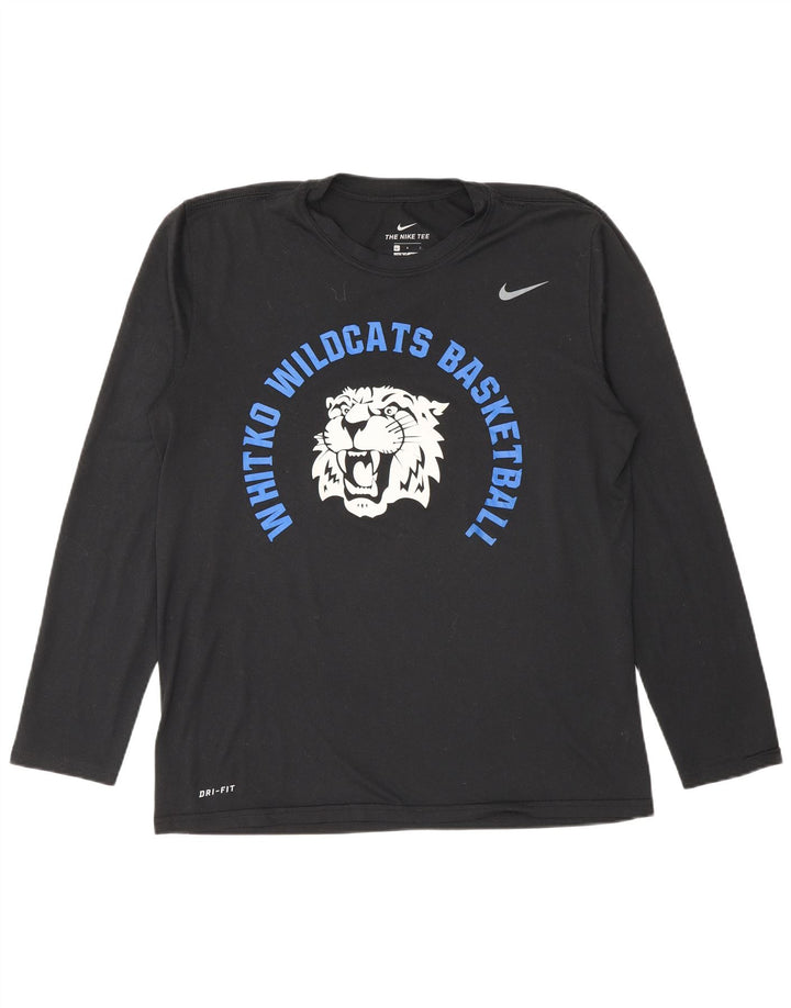 Nike pentru bărbați Wildcats Graphic Top cu mânecă lungă, mare, negru, poliester