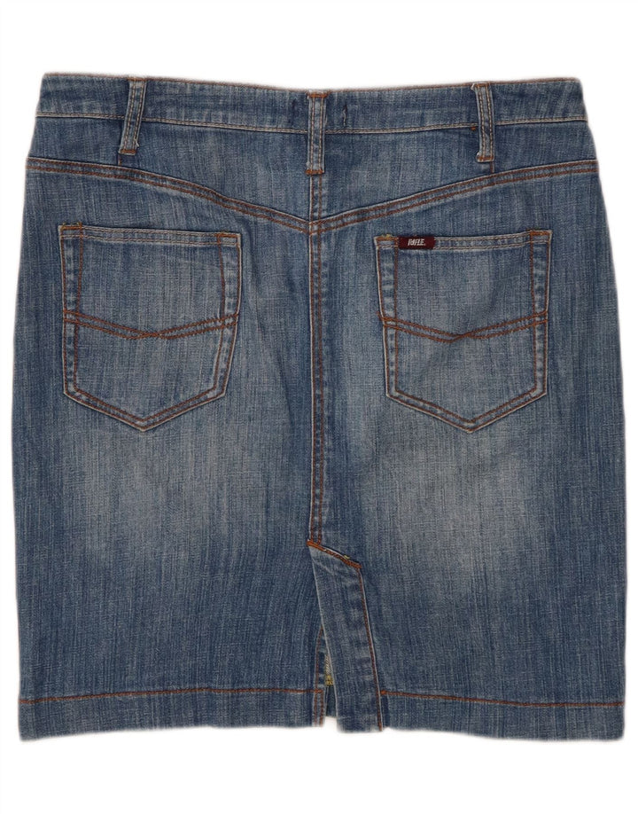 Fusta mini denim pentru femei RIFLE W29 bumbac albastru mediu