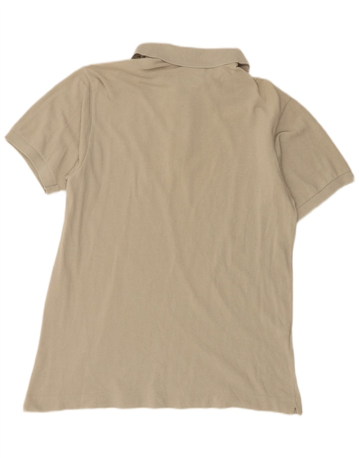 Tricou polo Lacoste pentru bărbați, mărimea 4, bumbac verde mediu