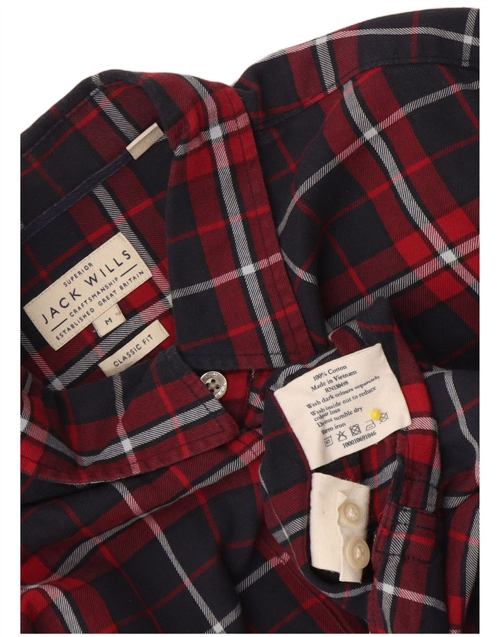 Cămașă de flanel Jack Wills pentru bărbați, din bumbac cu carouri, albastru mediu
