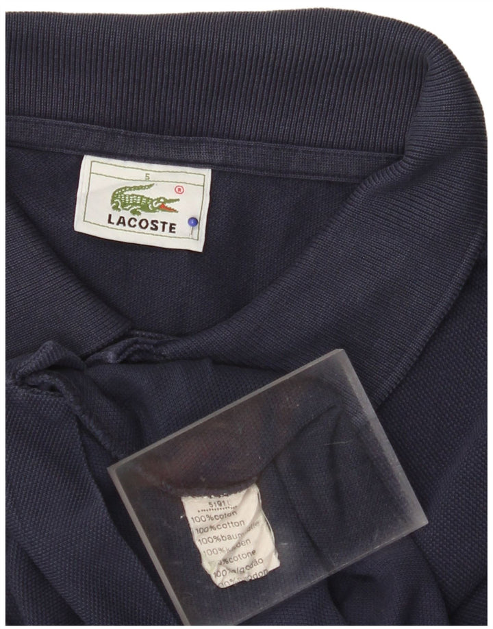 Tricou polo pentru bărbați LACOSTE Mărimea 5 mare din bumbac bleumarin
