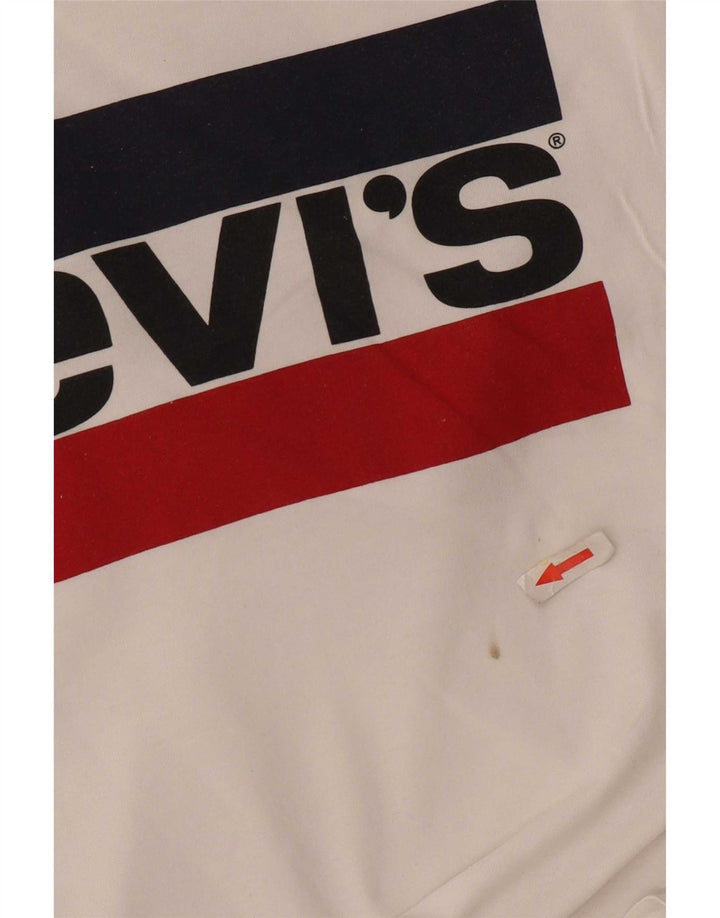 Tricou grafic Levi's pentru femei Top UK 16 Large White Bumbac