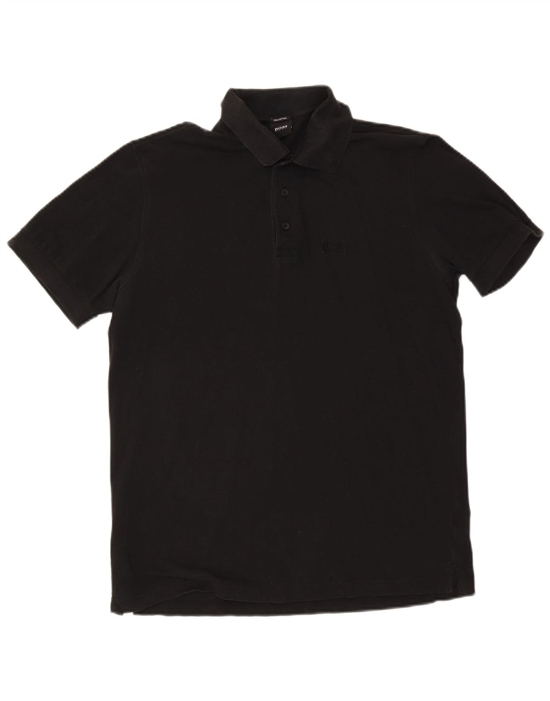 Tricou polo pentru bărbați Hugo Boss, bumbac mediu negru