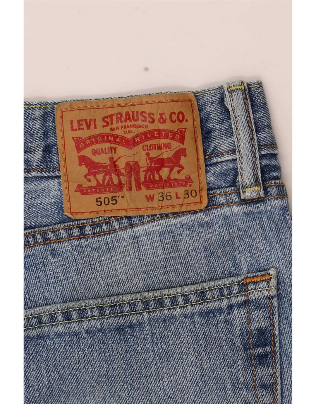 Blugi Levi's 505 Distressed Straight W36 L30 Albastru