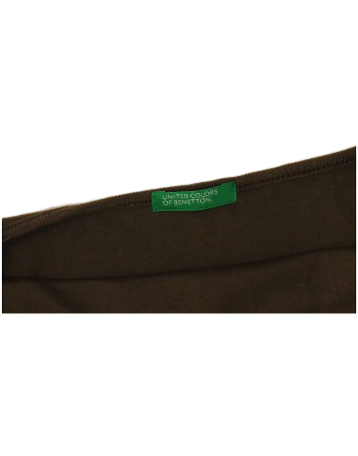 BENETTON Crop Cami Top pentru femei UK 4 XS Khaki