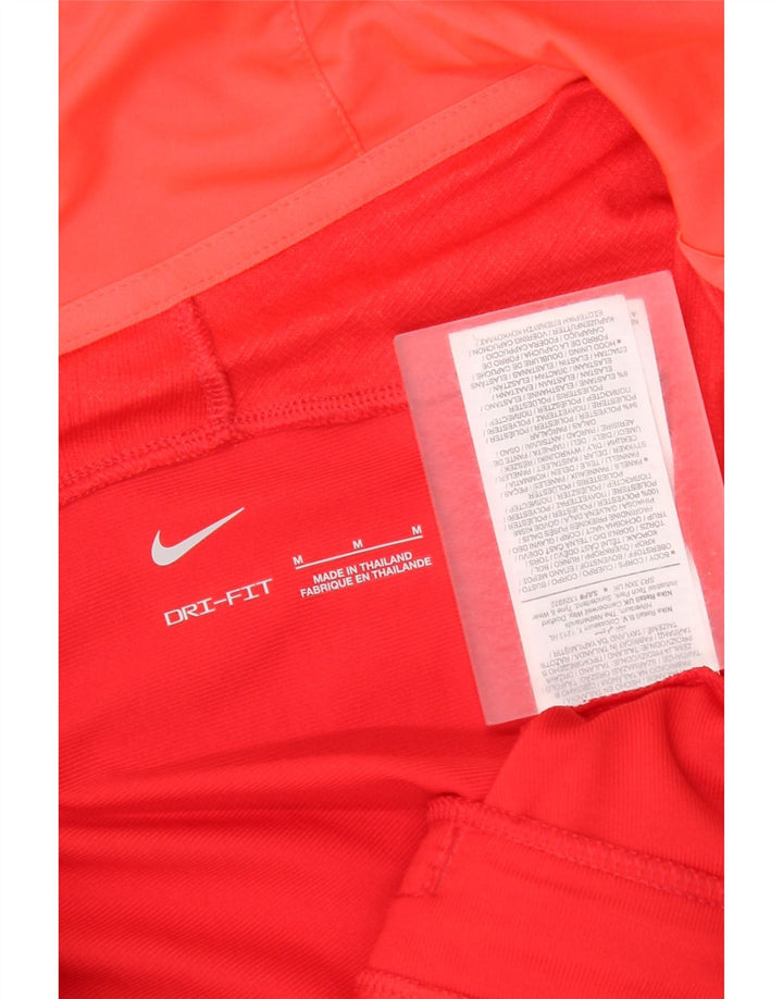 Pulover Nike Dri Fit Zip pentru femei UK 14 Poliester geometric geometric roșu mediu