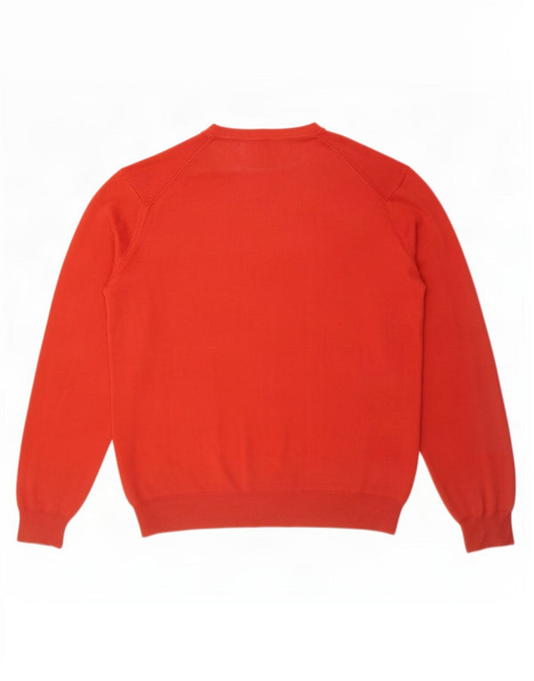 Marlboro Classics Mens V-Neck Jumper Sweater Medium Red